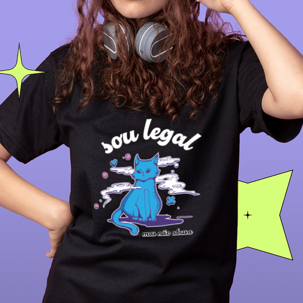 Camiseta Preta Sou legal (mais ou menos)