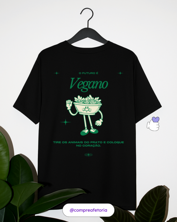 Camiseta Preta - O futuro é vegano