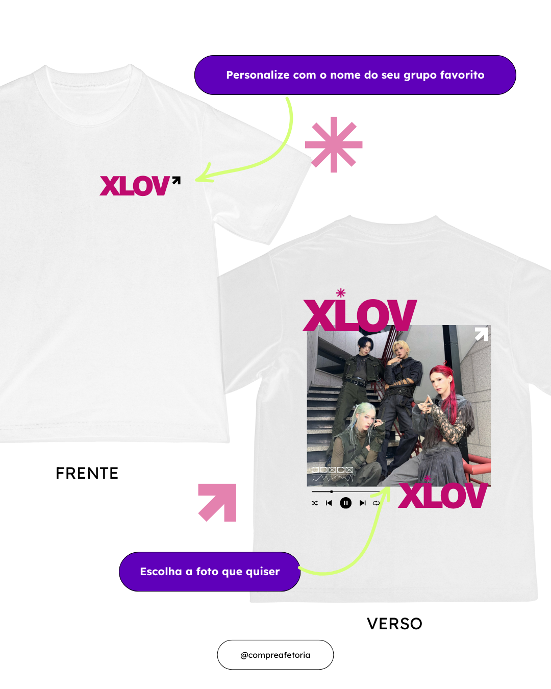 Camiseta Personalizável Music Player Branca